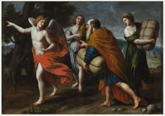 An Angel Leading Lot and his Daughters out of Sodom by Alessandro Turchi