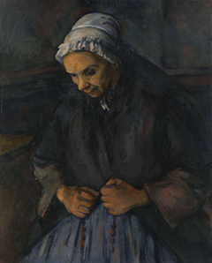 An Old Woman with a Rosary by Paul Cézanne