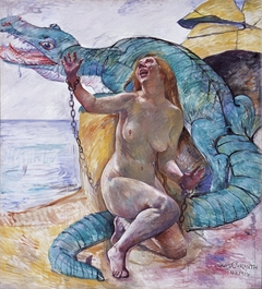 Andromeda mit Drachen by Lovis Corinth