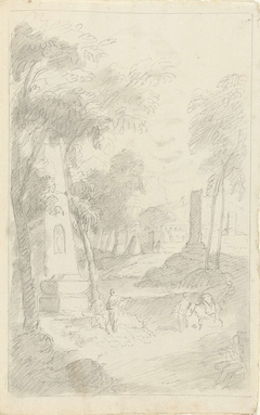 Arcadisch landschap by Unknown Artist