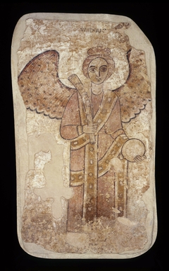 Archangel Michael with a horn trumpet and an orb by Anonymous