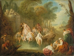 Bathing Party in a Park by Jean-Baptiste Pater