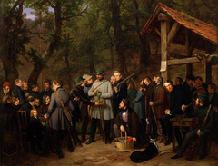 Bird shooting by the Düsseldorf artists in the Grafenberg Forest by Friedrich Boser