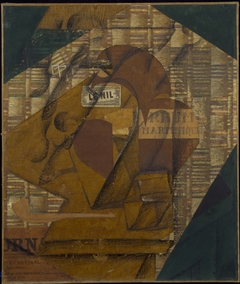 Bottle of Rum and Newspaper by Juan Gris