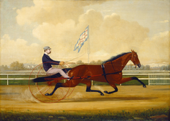 Budd Doble Driving Goldsmith Maid at Belmont Driving Park by Charles S Humphreys