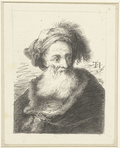 Buste van een oude man by Johann Georg Trautmann