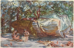 Camouflaged Tanks, Berles-au-Bois by John Singer Sargent