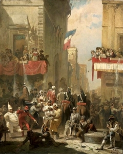 Carnival in Rome at Corso. by Karol Miller