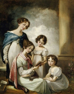 Caroline Lucy Elton (1809-1882), Lucy Caroline Elton (1809-1888), Catherine Maria Elton (1814-1876) and Maria Catherine Elton (1814-1899) by Thomas Barker