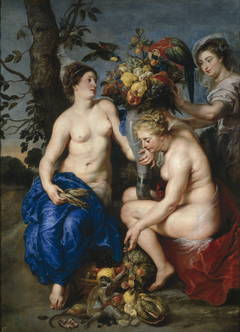 Ceres and Two Nymphs by Peter Paul Rubens