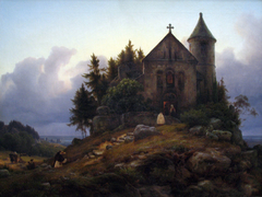 Chapel on the Edge of the Wood by Karl Friedrich Lessing