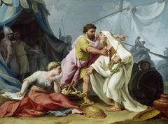 Chryses vainly soliciting the Return of Chryseis before the Tent of Agamemnon by attributed to Jacopo Alessandro Calvi