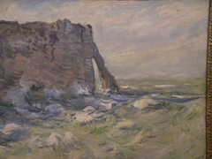 Cliff and Porte d'Aval by Stormy Weather by Claude Monet