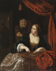 Courtesan Counting Money by Jan van Mieris