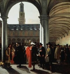 Courtyard of the Exchange in Amsterdam by Emanuel de Witte