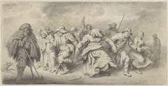 Dansende bedelaars by Woutherus Mol