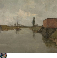 De Schelde in Dendermonde by Albert Baertsoen