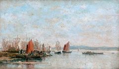 Débarquement de la sardine à Douarnenez by Émile Louis Vernier