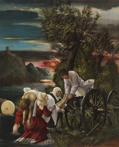 Die Bergung der Leiche des hl. Florian by Albrecht Altdorfer