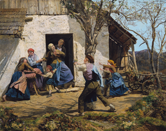 Die Wiedergenesene by Ferdinand Georg Waldmüller