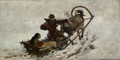 Dogs at a Hunt by Julian Fałat