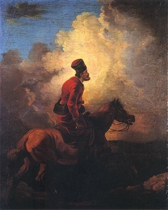 Don Cossack on horse. by Aleksander Orłowski