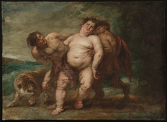 Drunken Bacchus with Faun and Satyr by Peter Paul Rubens