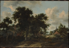 Entrance to a Village by Meindert Hobbema