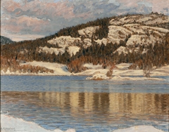 Evening Sun in Early Winter by Gustaf Fjæstad