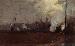 Evening train to Hawthorn by Tom Roberts