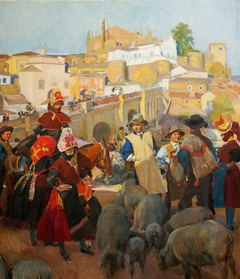 Extremadura, the Market by Joaquín Sorolla