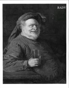 Falstaff mit Weinglas by Eduard von Grützner