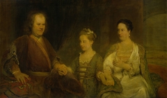 Family Portrait of Hermanus Boerhaave, Professor of Medicine at the University of Leiden, and his Wife Maria Drolenvaux and little Daughter Johanna Maria by Aert de Gelder