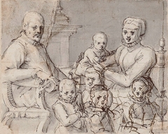 Family portrait. by Pieter Isaacsz