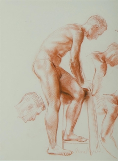 Figure Studies, Male Model by Nora Heysen