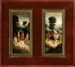 Flight into Egypt, Joseph and Mary at the Inn by unknown Flemish