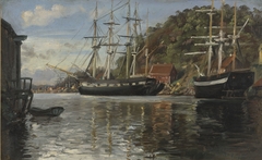 From the Harbour in Arendal by Johann Siegwald Dahl