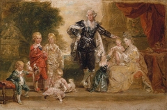 George III, Queen Charlotte and their six eldest children by Johann Zoffany