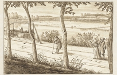 Gezicht aan de Vecht by Abraham Rutgers