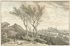 Gezicht op het kasteel van Bentheim by Isaac de Moucheron