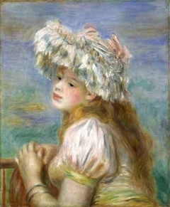 Girl in a Lace Hat by Auguste Renoir