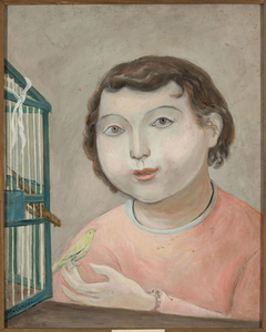 Girl with a canary by Tadeusz Makowski