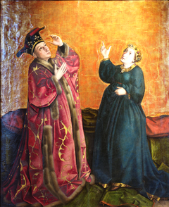 Heilsspiegelaltar - Augustus and Sibyl of Tibur by Konrad Witz