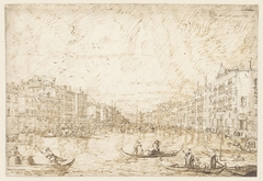 Het Canal Grande te Venetië by Canaletto