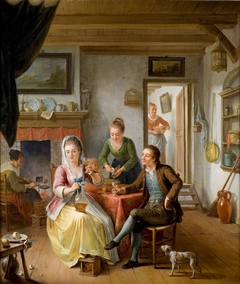 Het wafelhuis by Willem Joseph Laquy