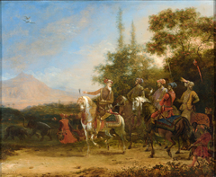 Hunting Scene with Shah Jahan and his Sons by Willem Schellinks