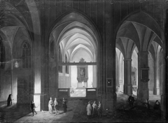 Interior of a Gothic Church by Night by Pieter Neeffs