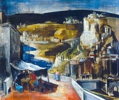 Italian provincial Town by Vilmos Aba-Novák