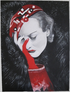 Joan Crawford in Red by Bianca Raffaela