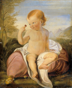 Kind mit Wickenblüte by Philipp Otto Runge